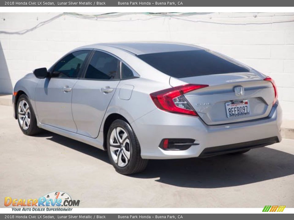 2018 Honda Civic LX Sedan Lunar Silver Metallic / Black Photo #2