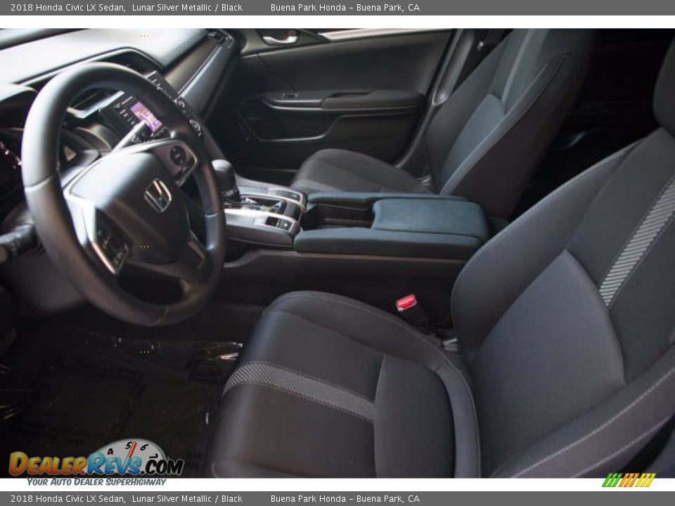 2018 Honda Civic LX Sedan Lunar Silver Metallic / Black Photo #3