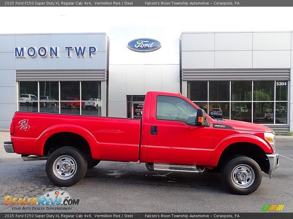 2015 Ford F250 Super Duty XL Regular Cab 4x4 Vermillion Red / Steel Photo #1