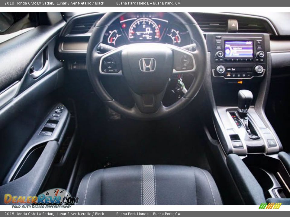 2018 Honda Civic LX Sedan Lunar Silver Metallic / Black Photo #5