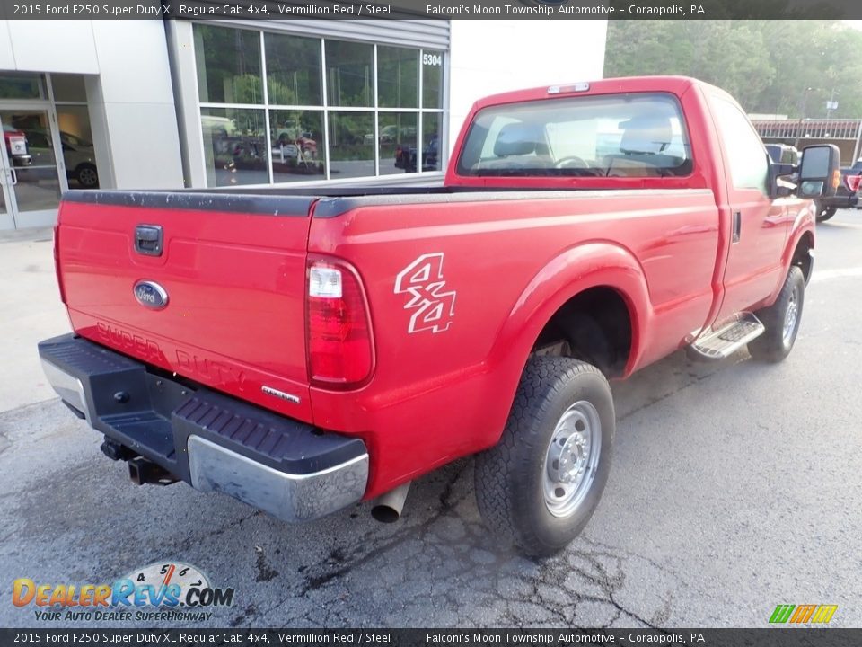 2015 Ford F250 Super Duty XL Regular Cab 4x4 Vermillion Red / Steel Photo #2