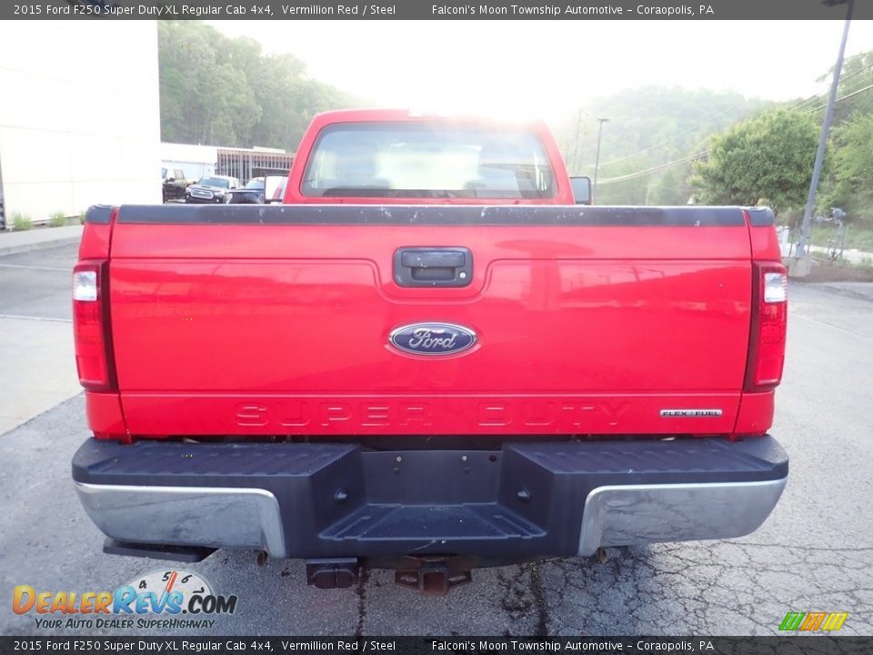 2015 Ford F250 Super Duty XL Regular Cab 4x4 Vermillion Red / Steel Photo #3