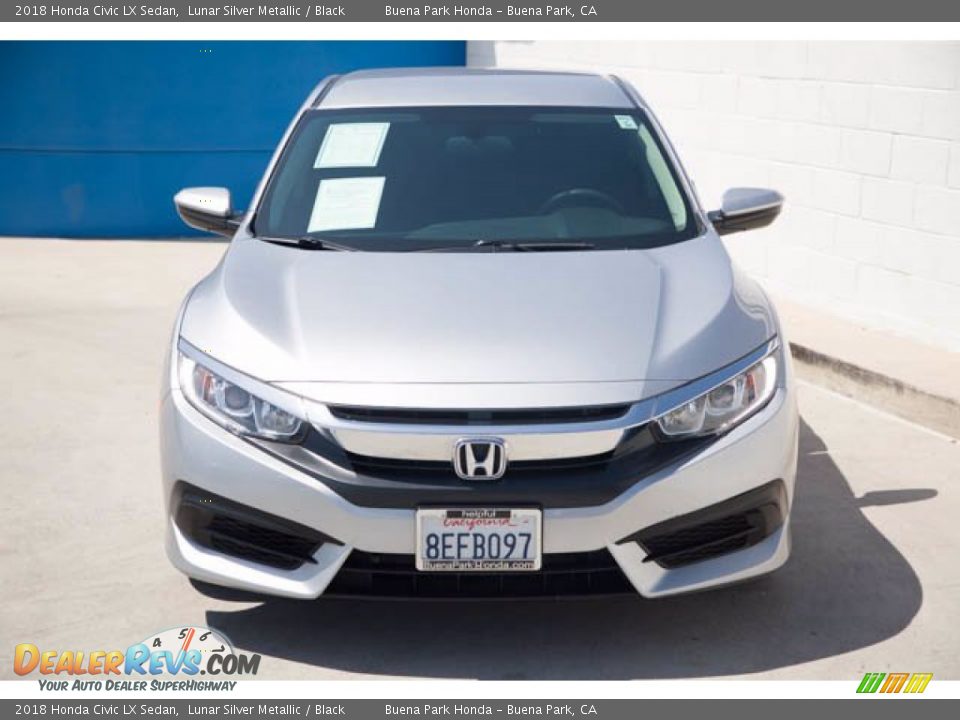 2018 Honda Civic LX Sedan Lunar Silver Metallic / Black Photo #7