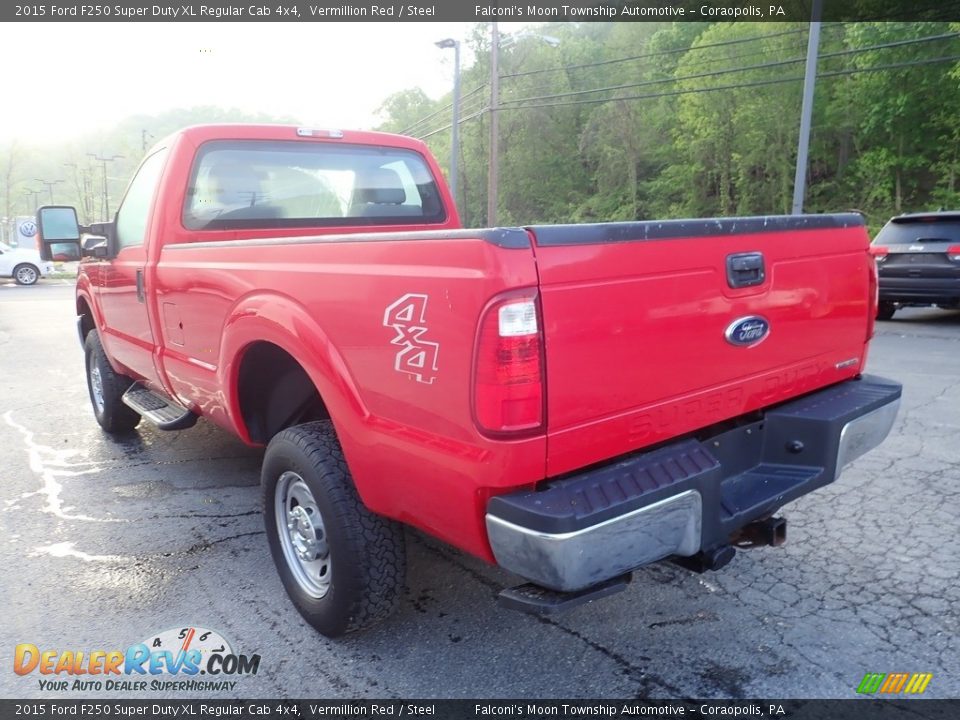 2015 Ford F250 Super Duty XL Regular Cab 4x4 Vermillion Red / Steel Photo #4