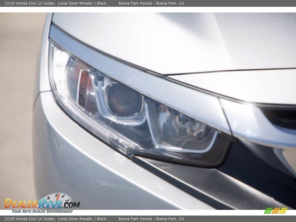 2018 Honda Civic LX Sedan Lunar Silver Metallic / Black Photo #8