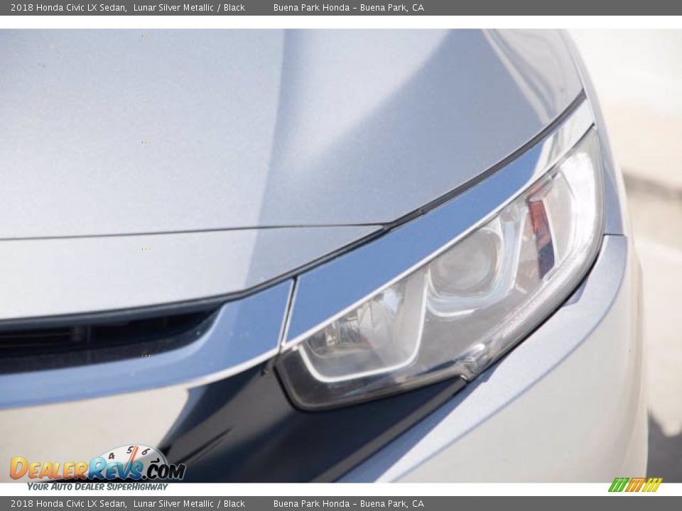 2018 Honda Civic LX Sedan Lunar Silver Metallic / Black Photo #9