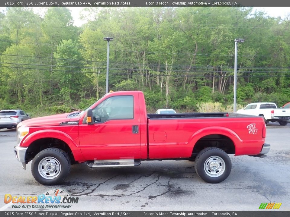 2015 Ford F250 Super Duty XL Regular Cab 4x4 Vermillion Red / Steel Photo #5