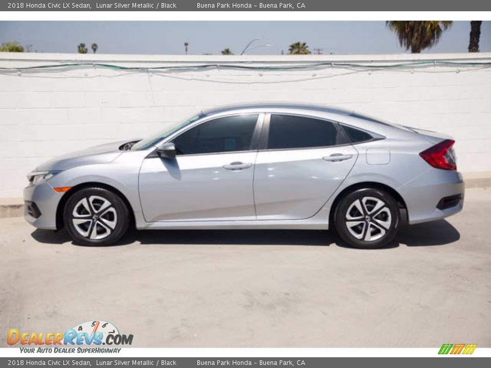 2018 Honda Civic LX Sedan Lunar Silver Metallic / Black Photo #10