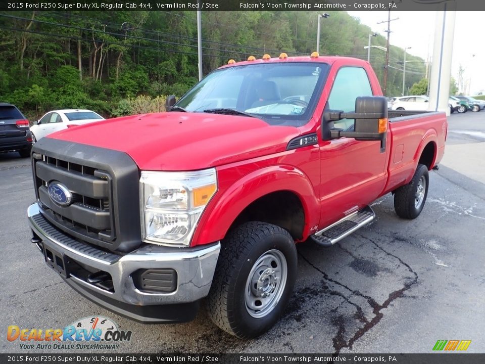 2015 Ford F250 Super Duty XL Regular Cab 4x4 Vermillion Red / Steel Photo #6