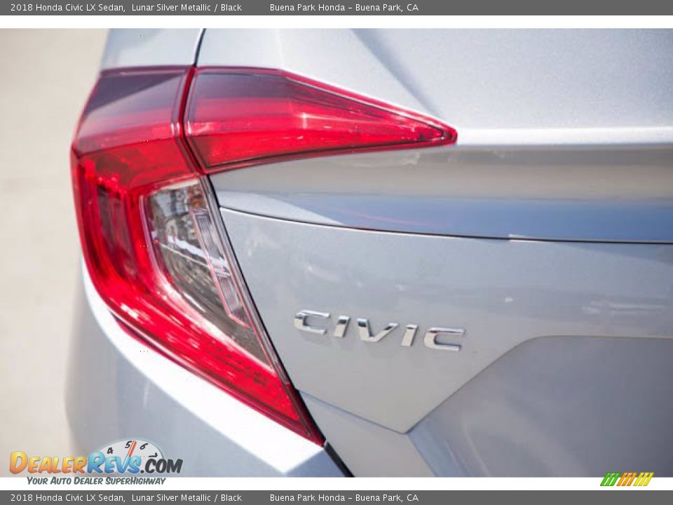 2018 Honda Civic LX Sedan Lunar Silver Metallic / Black Photo #12