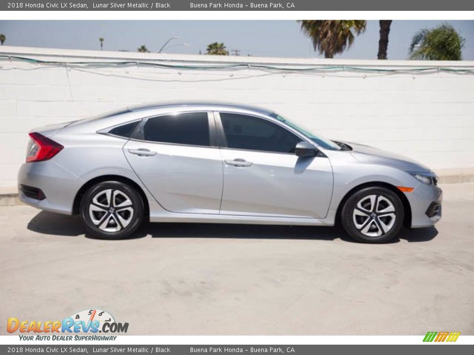 2018 Honda Civic LX Sedan Lunar Silver Metallic / Black Photo #14