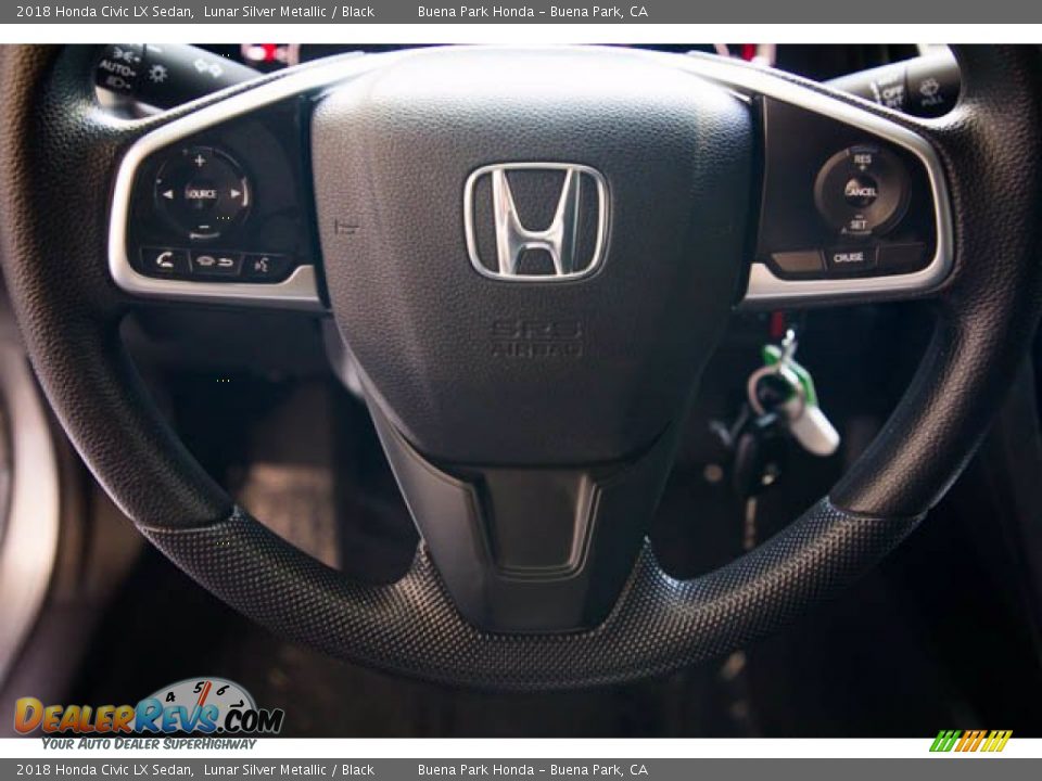 2018 Honda Civic LX Sedan Lunar Silver Metallic / Black Photo #15