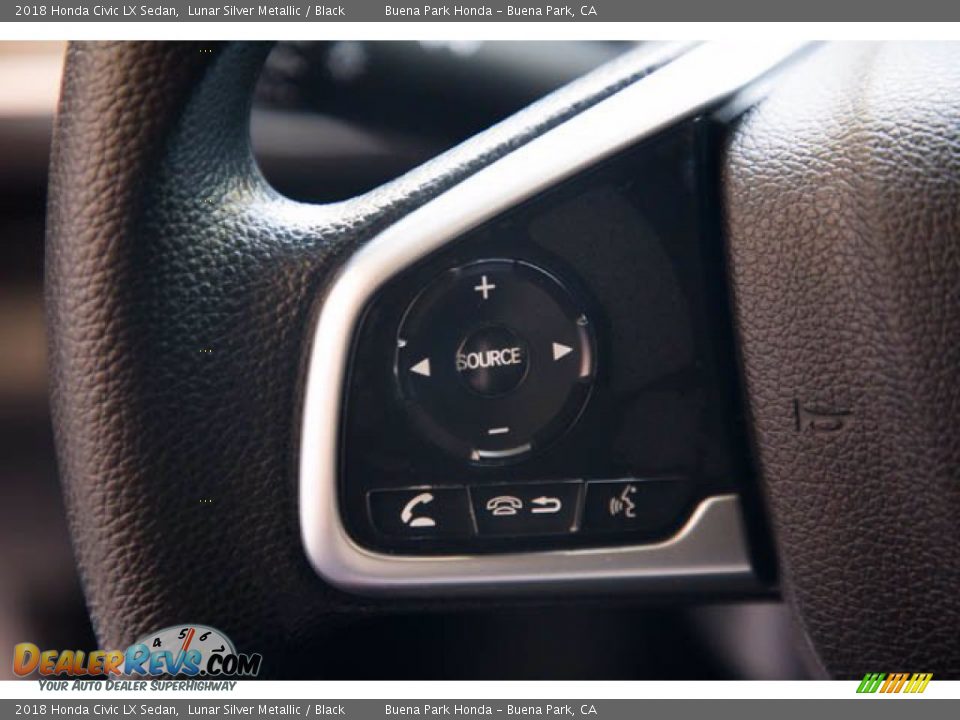2018 Honda Civic LX Sedan Lunar Silver Metallic / Black Photo #16