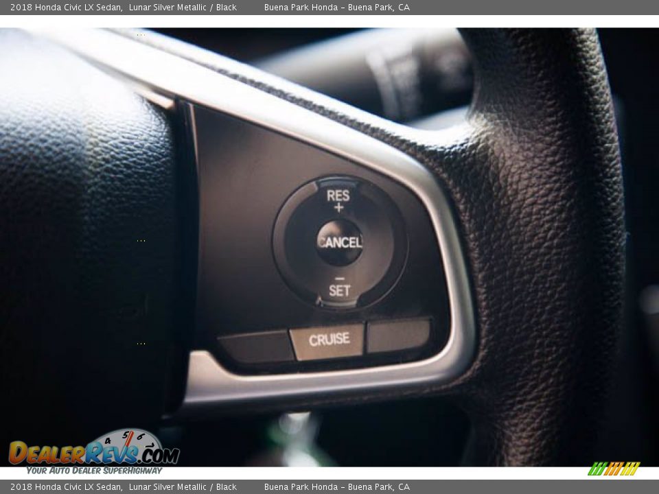 2018 Honda Civic LX Sedan Lunar Silver Metallic / Black Photo #17