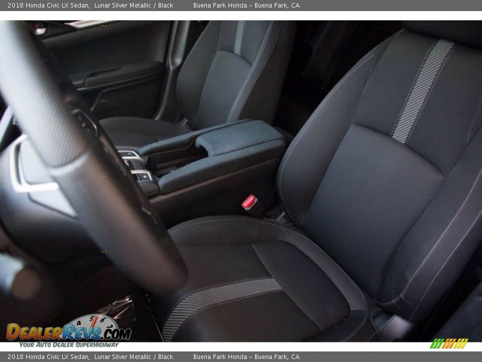 2018 Honda Civic LX Sedan Lunar Silver Metallic / Black Photo #19