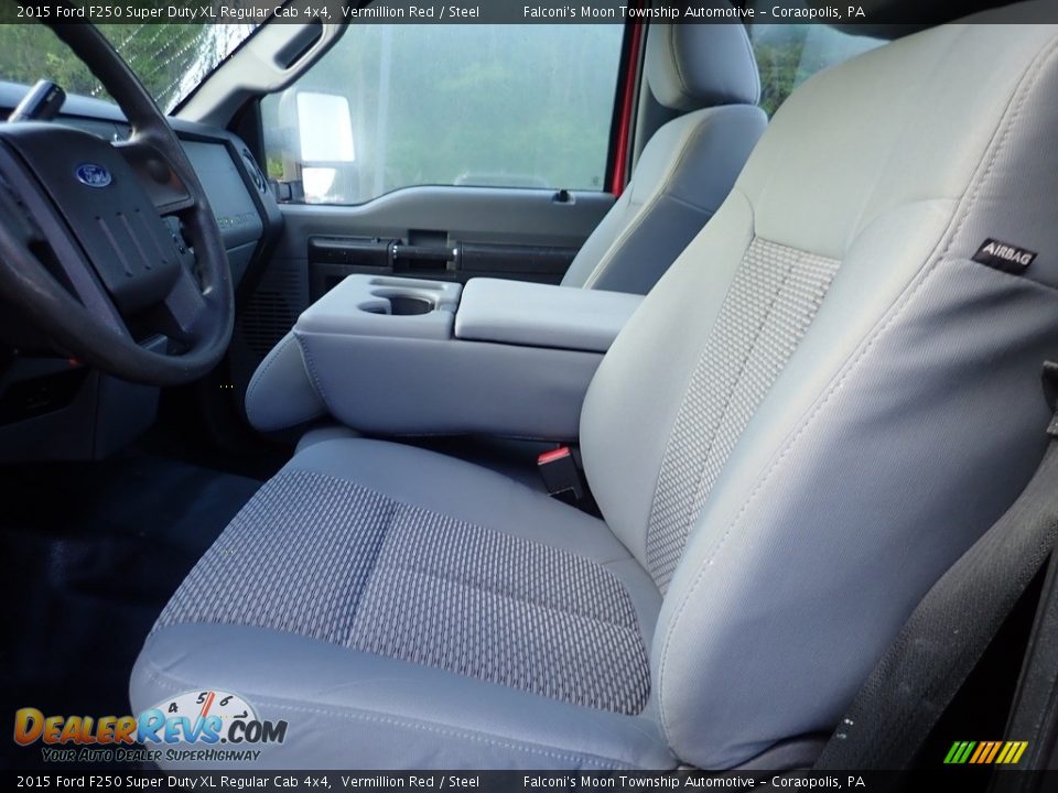 2015 Ford F250 Super Duty XL Regular Cab 4x4 Vermillion Red / Steel Photo #15