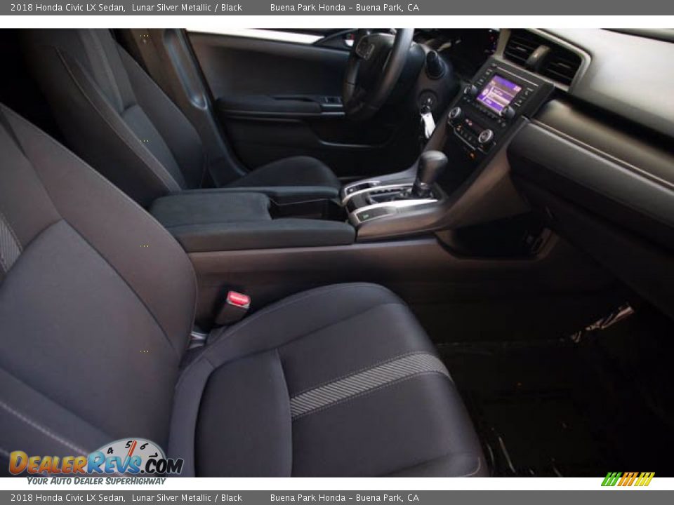 2018 Honda Civic LX Sedan Lunar Silver Metallic / Black Photo #24
