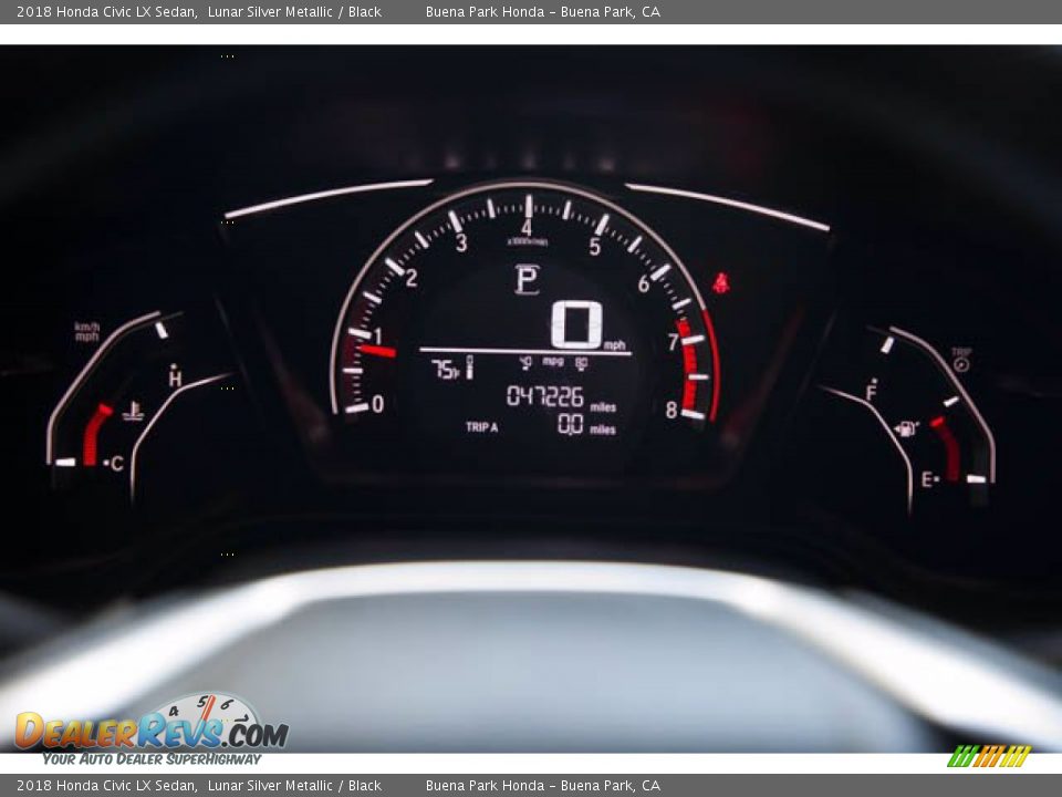 2018 Honda Civic LX Sedan Lunar Silver Metallic / Black Photo #28