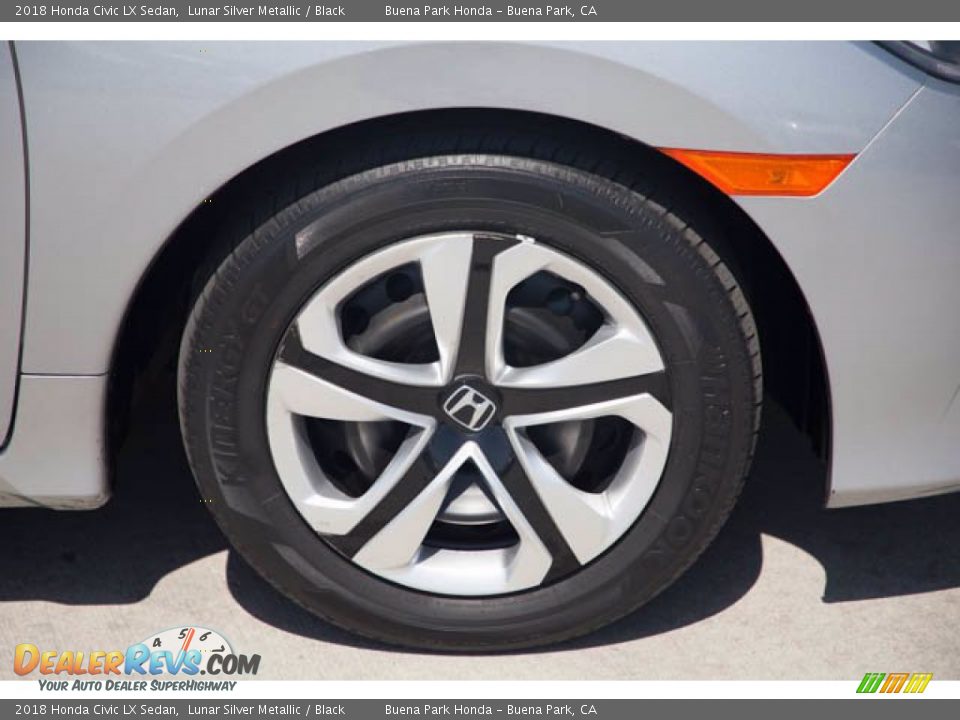 2018 Honda Civic LX Sedan Lunar Silver Metallic / Black Photo #36