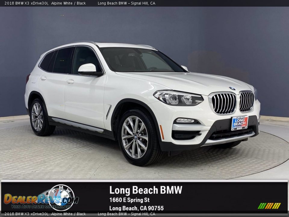 2018 BMW X3 xDrive30i Alpine White / Black Photo #1