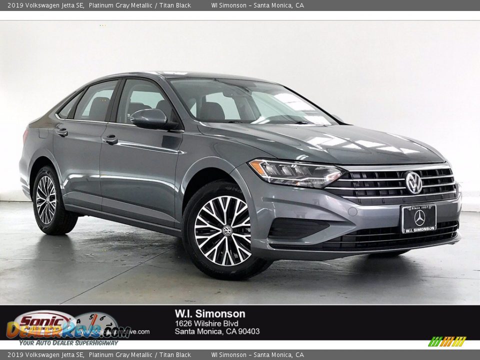 2019 Volkswagen Jetta SE Platinum Gray Metallic / Titan Black Photo #1