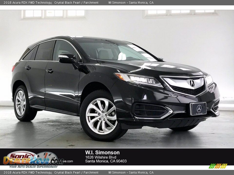 2018 Acura RDX FWD Technology Crystal Black Pearl / Parchment Photo #1