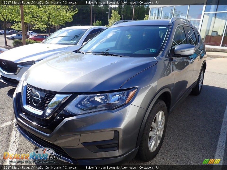 2017 Nissan Rogue SV AWD Gun Metallic / Charcoal Photo #1