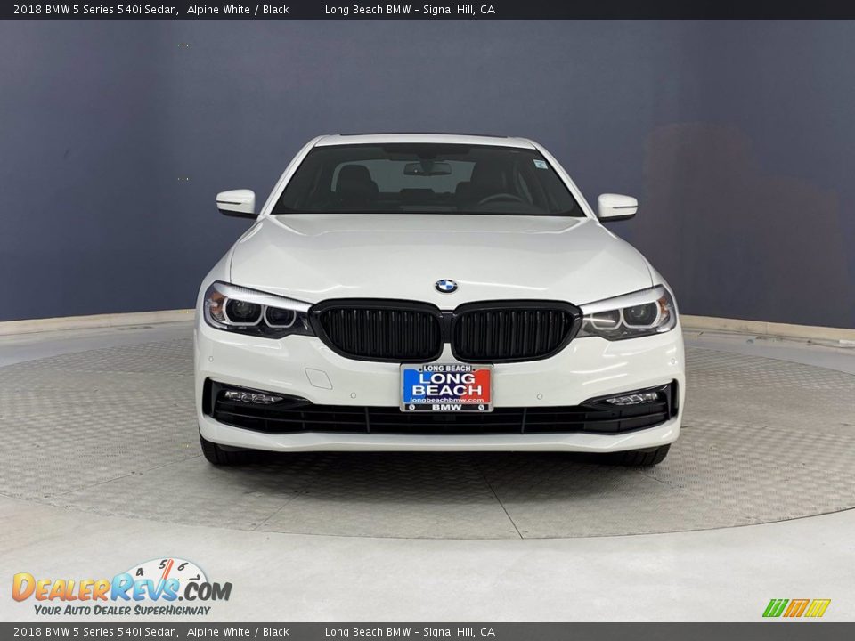 2018 BMW 5 Series 540i Sedan Alpine White / Black Photo #2