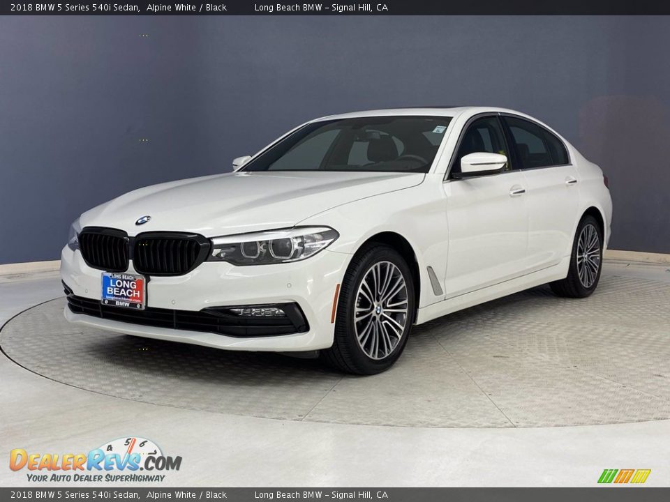 2018 BMW 5 Series 540i Sedan Alpine White / Black Photo #3