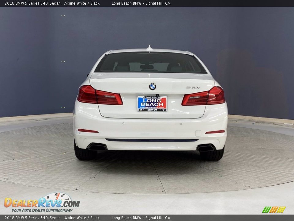 2018 BMW 5 Series 540i Sedan Alpine White / Black Photo #4