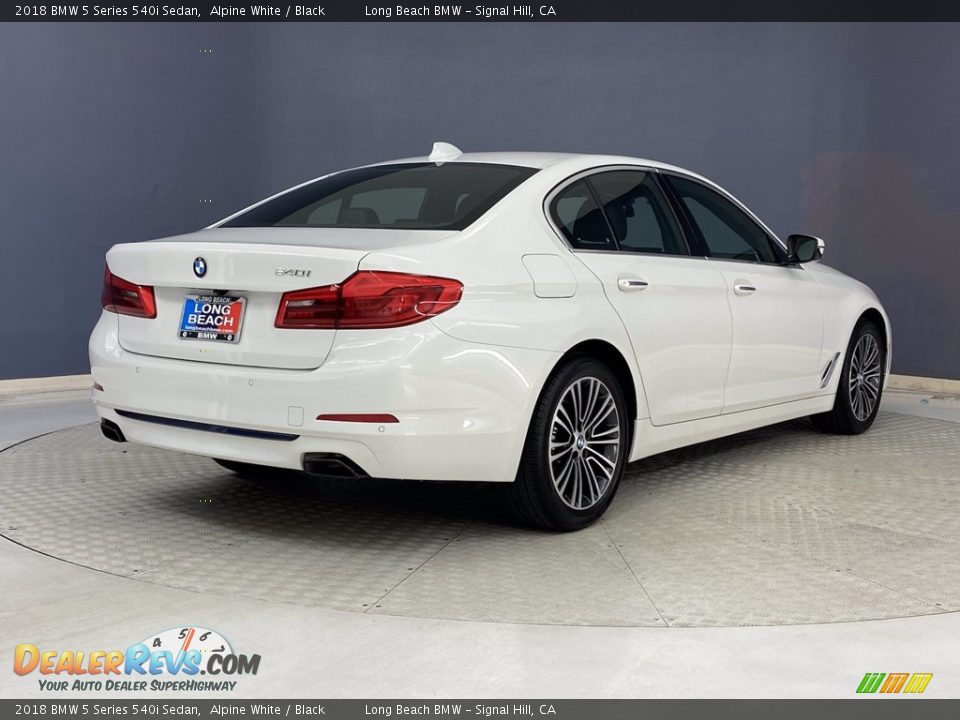 2018 BMW 5 Series 540i Sedan Alpine White / Black Photo #5