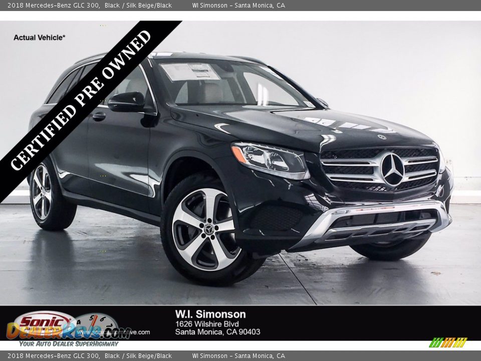 2018 Mercedes-Benz GLC 300 Black / Silk Beige/Black Photo #1