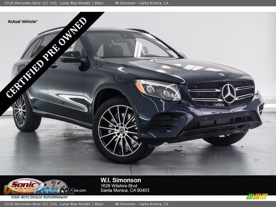 2018 Mercedes-Benz GLC 300 Lunar Blue Metallic / Black Photo #1