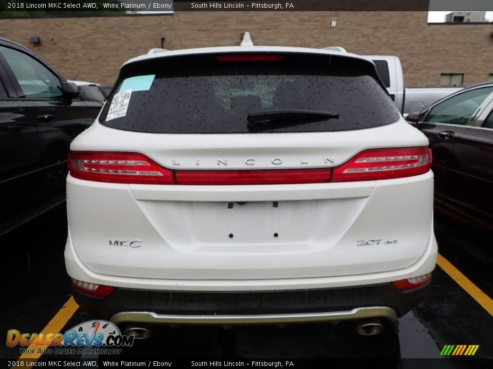 2018 Lincoln MKC Select AWD White Platinum / Ebony Photo #3