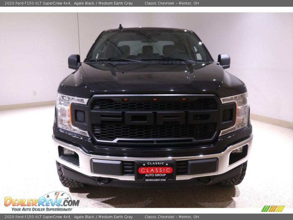 2020 Ford F150 XLT SuperCrew 4x4 Agate Black / Medium Earth Gray Photo #2