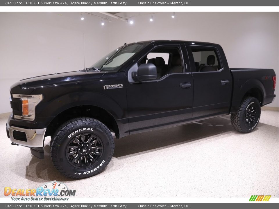 2020 Ford F150 XLT SuperCrew 4x4 Agate Black / Medium Earth Gray Photo #3