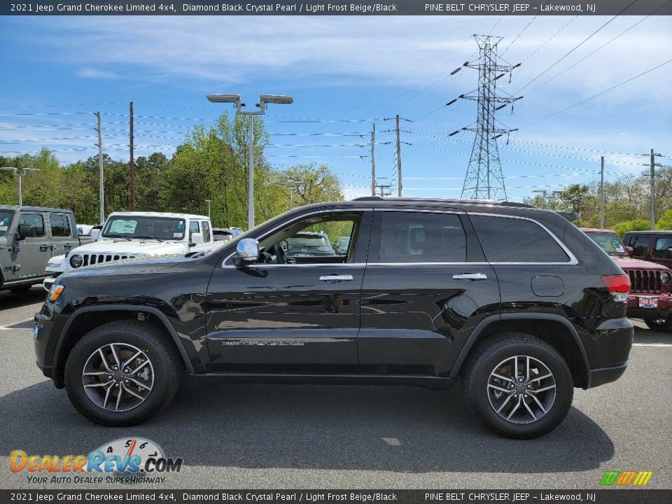 2021 Jeep Grand Cherokee Limited 4x4 Diamond Black Crystal Pearl / Light Frost Beige/Black Photo #4