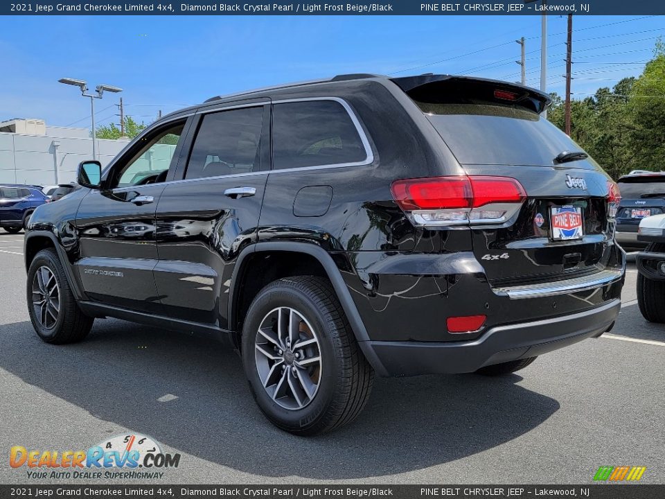 2021 Jeep Grand Cherokee Limited 4x4 Diamond Black Crystal Pearl / Light Frost Beige/Black Photo #6