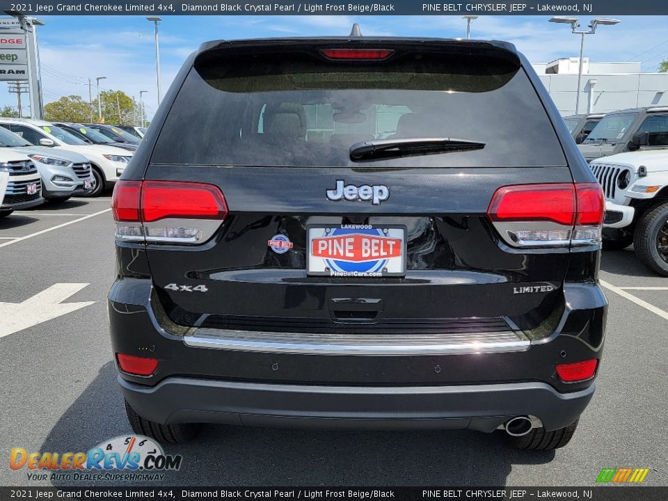 2021 Jeep Grand Cherokee Limited 4x4 Diamond Black Crystal Pearl / Light Frost Beige/Black Photo #7