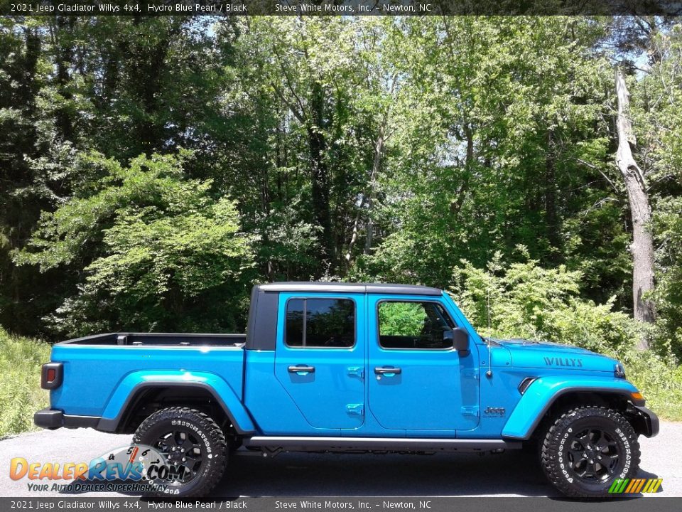 2021 Jeep Gladiator Willys 4x4 Hydro Blue Pearl / Black Photo #5