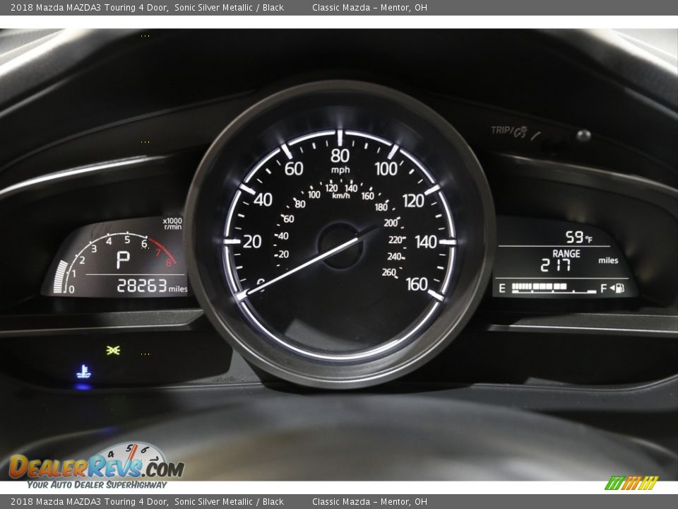 2018 Mazda MAZDA3 Touring 4 Door Sonic Silver Metallic / Black Photo #8