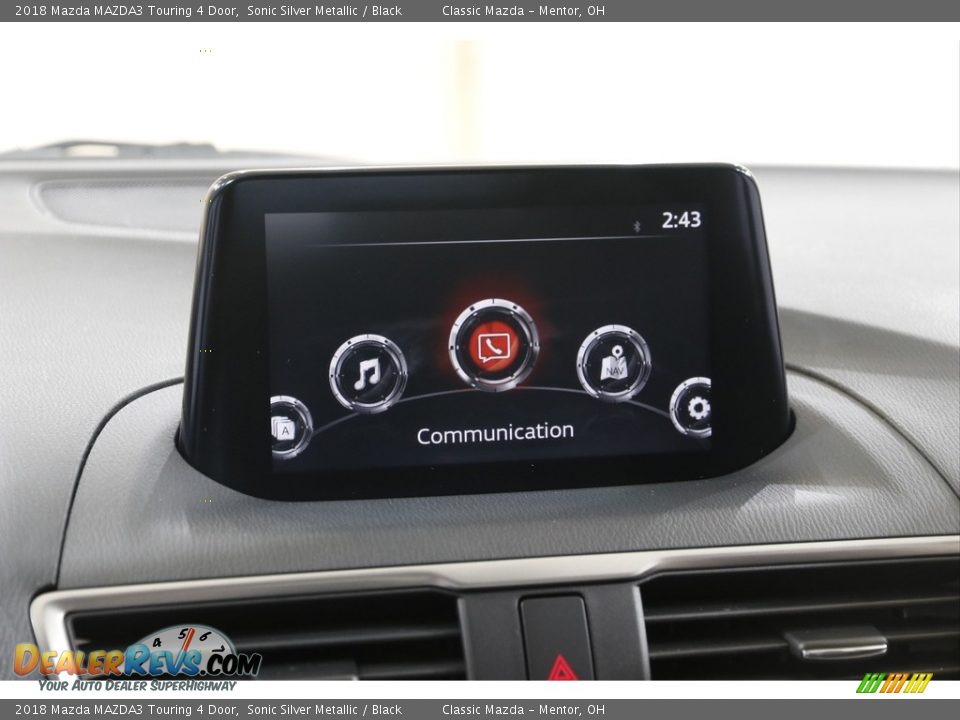 2018 Mazda MAZDA3 Touring 4 Door Sonic Silver Metallic / Black Photo #10