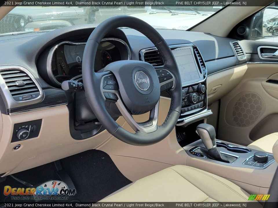 2021 Jeep Grand Cherokee Limited 4x4 Diamond Black Crystal Pearl / Light Frost Beige/Black Photo #13
