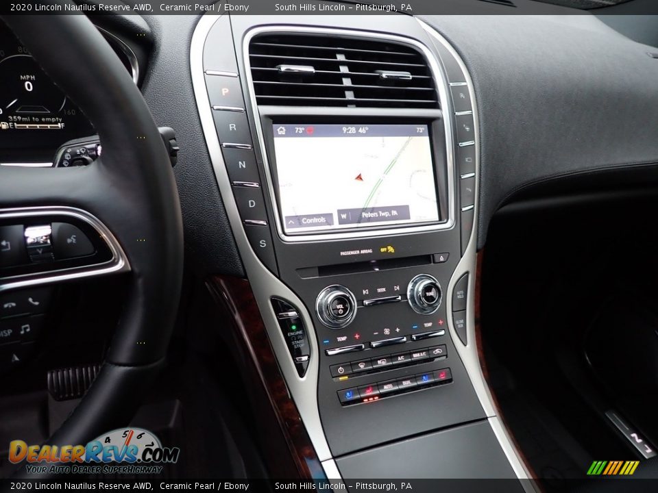 2020 Lincoln Nautilus Reserve AWD Ceramic Pearl / Ebony Photo #22