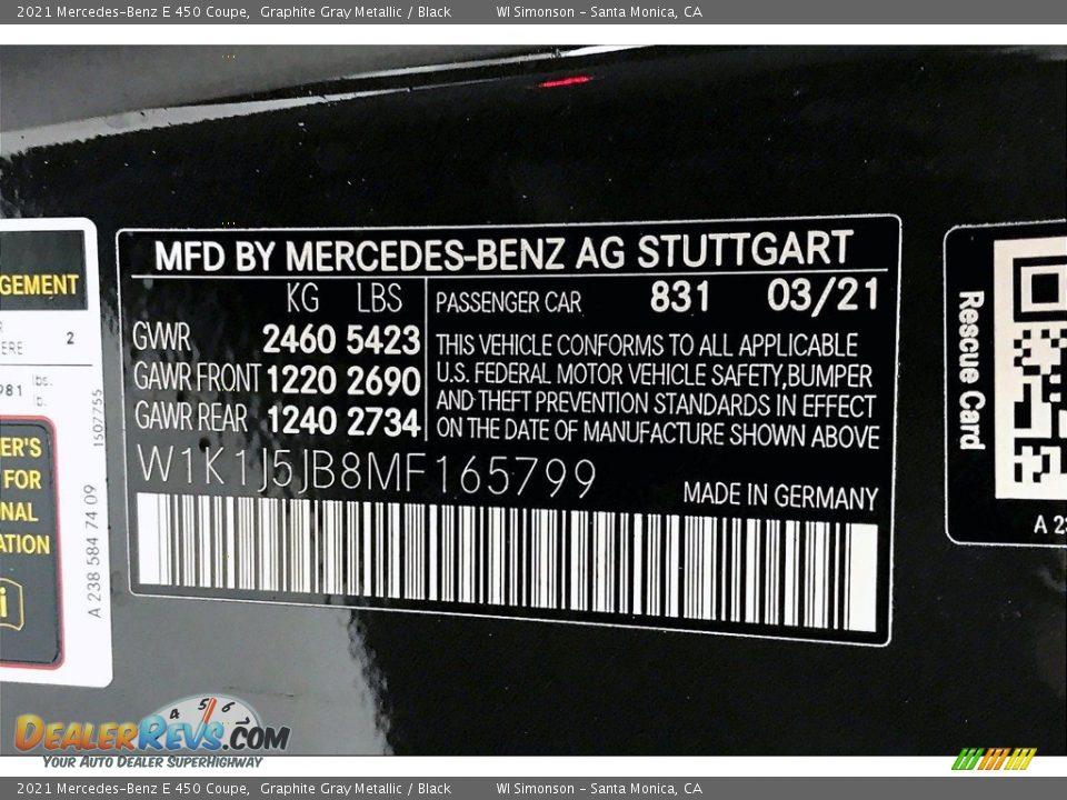 2021 Mercedes-Benz E 450 Coupe Graphite Gray Metallic / Black Photo #11