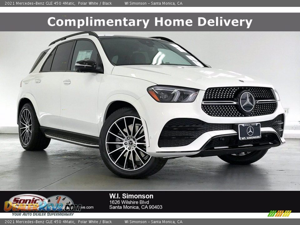 2021 Mercedes-Benz GLE 450 4Matic Polar White / Black Photo #1