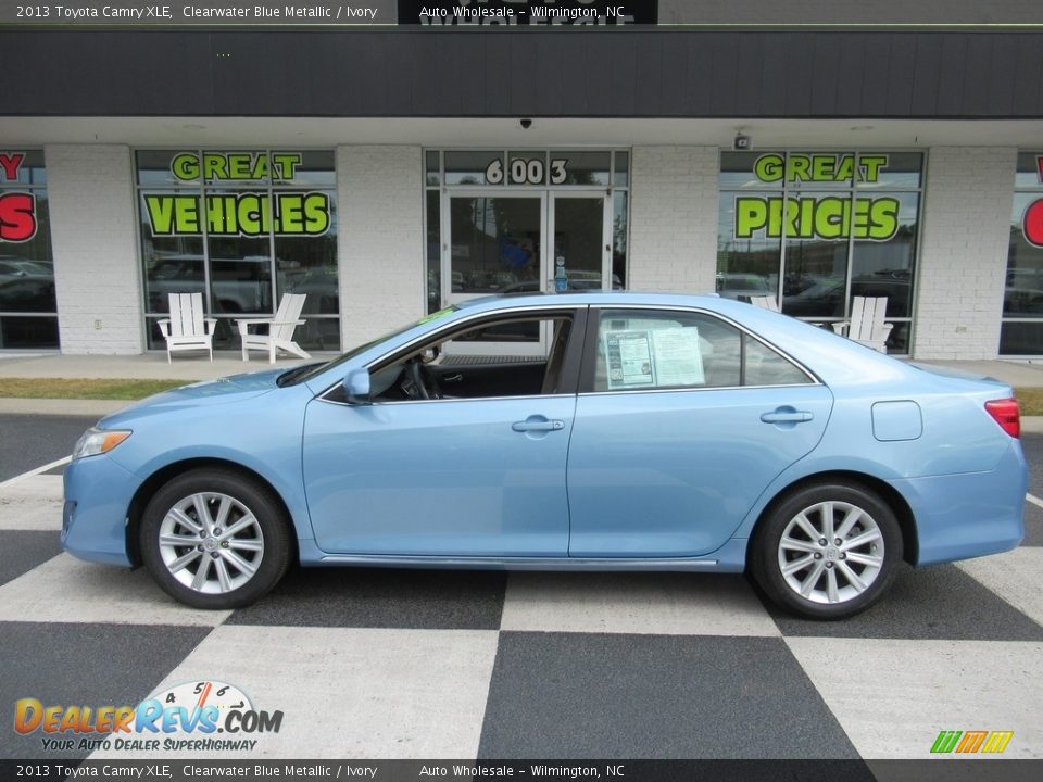 2013 Toyota Camry XLE Clearwater Blue Metallic / Ivory Photo #1