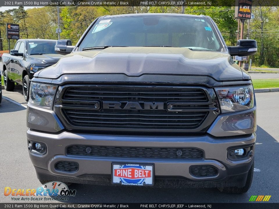 2021 Ram 1500 Big Horn Quad Cab 4x4 Granite Crystal Metallic / Black Photo #3