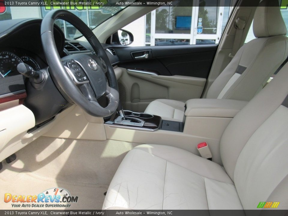2013 Toyota Camry XLE Clearwater Blue Metallic / Ivory Photo #10