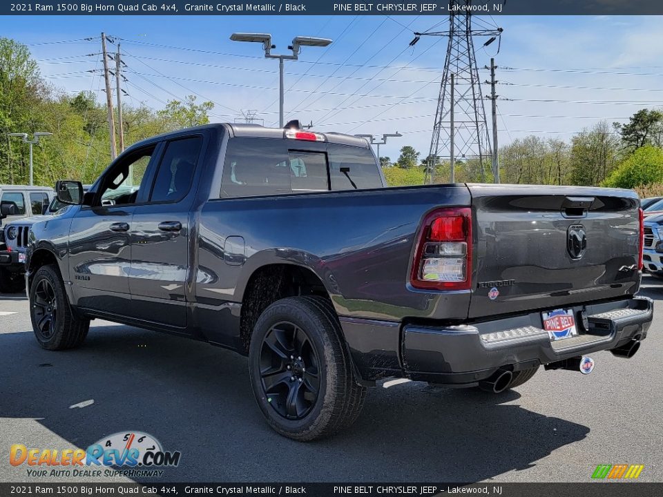 2021 Ram 1500 Big Horn Quad Cab 4x4 Granite Crystal Metallic / Black Photo #6